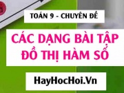Các dạng bài tập toán đồ thị hàm số lớp 9 - Toán 9...